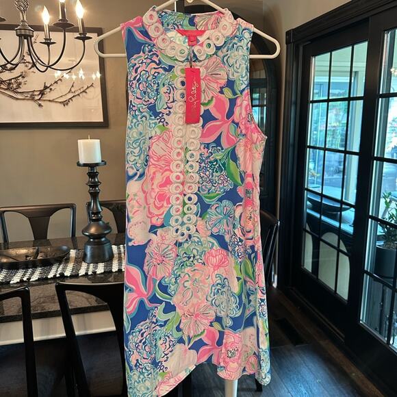Lilly Pulitzer NWT Women's Jane Shift Dress in Peony For Your Thoughts Size 4 - Picture 3 of 10